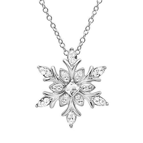 Zircon Christmas Snowflake Necklace – ShreeBliss