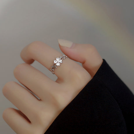 Lucky Four-Leaf Clover Ring Female Fashion – ShreeBliss