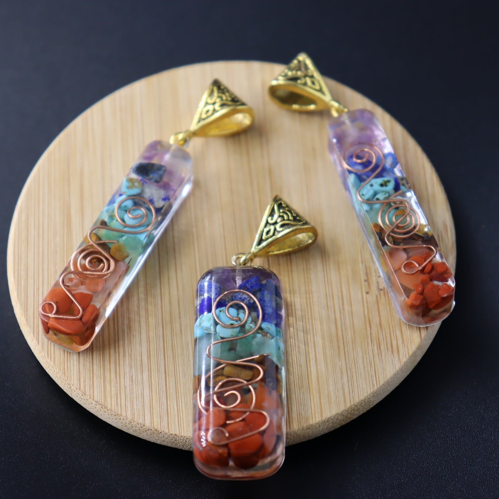 Retro 7 Chakra Healing Crystal Pendant – ShreeBliss