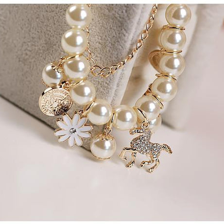 Pearl Flower Bracelet Jewelry - ShreeBliss