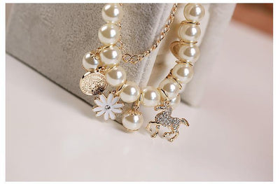 Pearl Flower Bracelet Jewelry - ShreeBliss