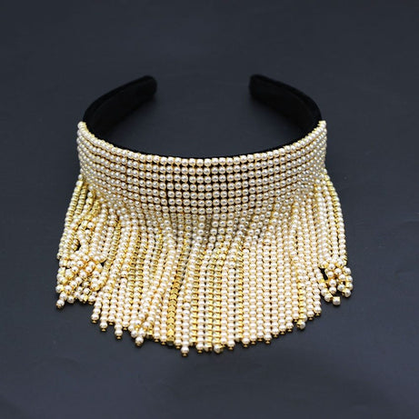 Bridal Tassel Diamond Pearl Hair Ornament – ShreeBliss