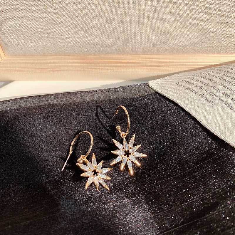 Shining SUNFLOWER Light Luxury Zircon Earrings – ShreeBliss