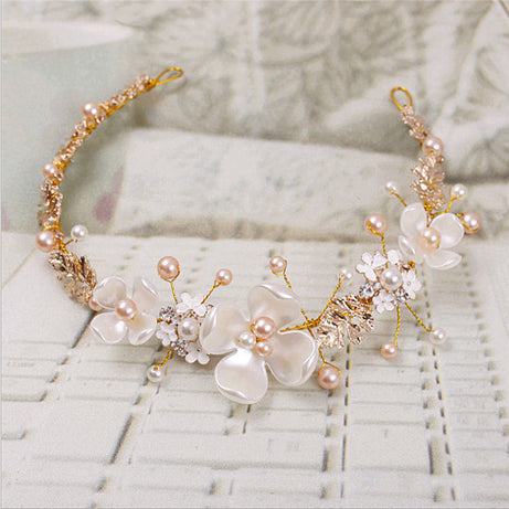 Luxury Pearl Ceramic Bridal Headdress – ShreeBliss