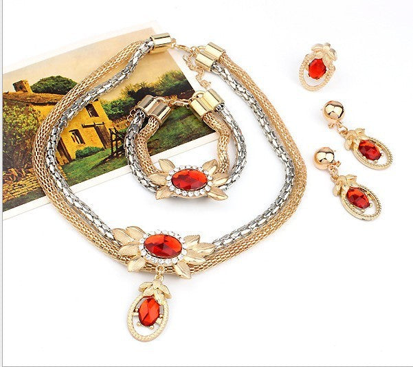 Bridal Crystal Flower Jewelry Set (4PCS) – ShreeBliss