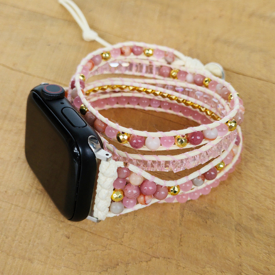 Natural Quartz Rough Woven Watch Band - ShreeBliss