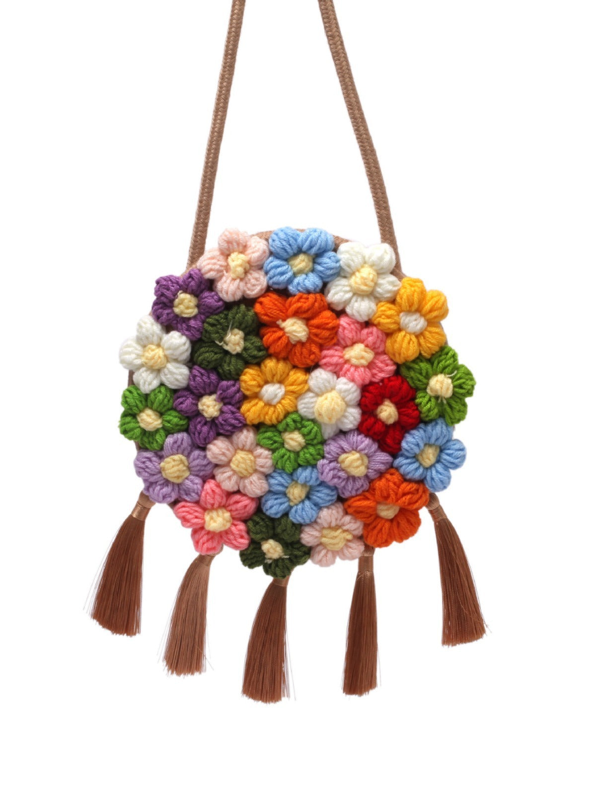 Ethnic Fluffy Floral Round Bag – ShreeBliss