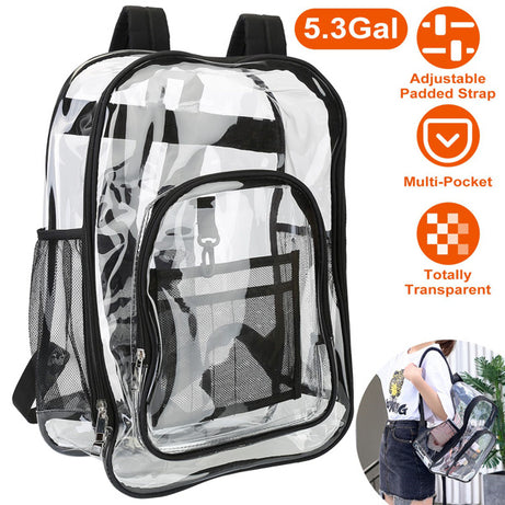 Large Transparent School Backpack – ShreeBliss