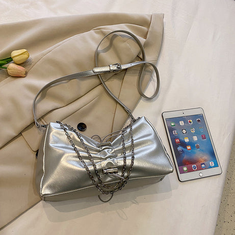 High-Grade Silver Underarm Bag – ShreeBliss