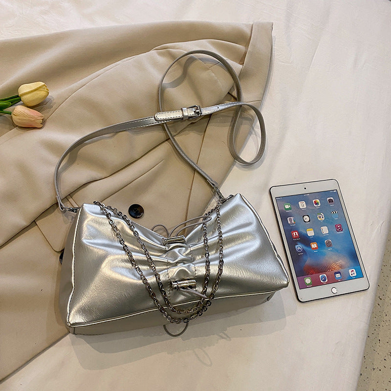 High-Grade Silver Underarm Bag – ShreeBliss