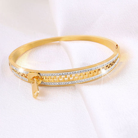 Titanium Steel Zipper Bracelet Personalized Design – ShreeBliss