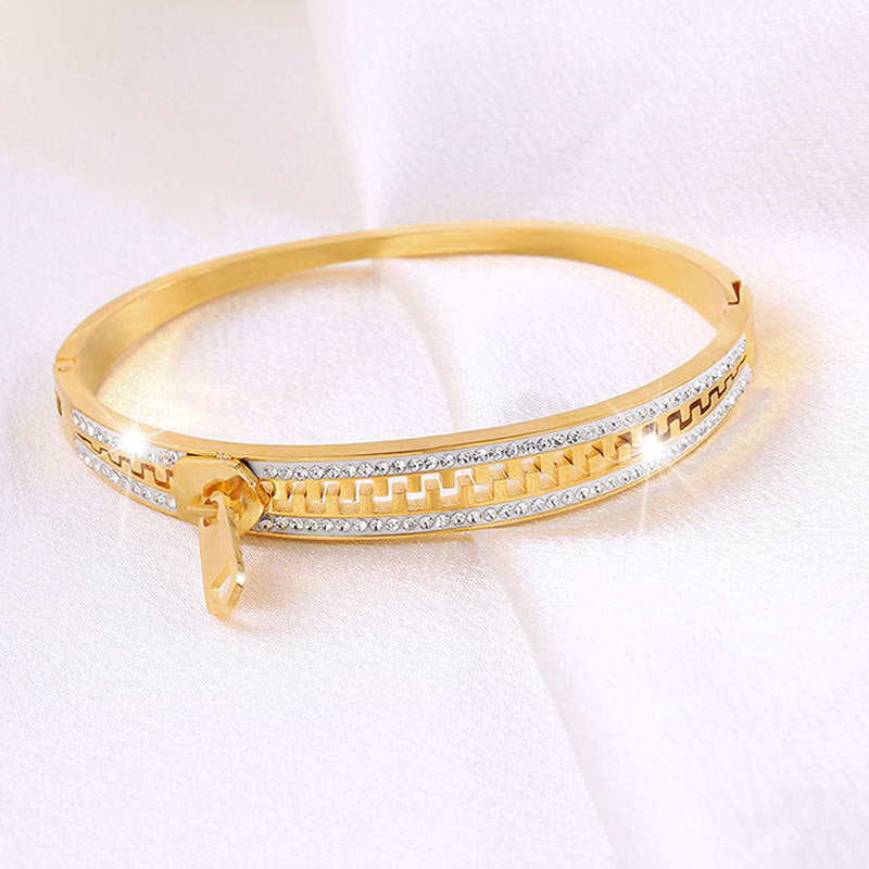 Titanium Steel Zipper Bracelet Personalized Design – ShreeBliss