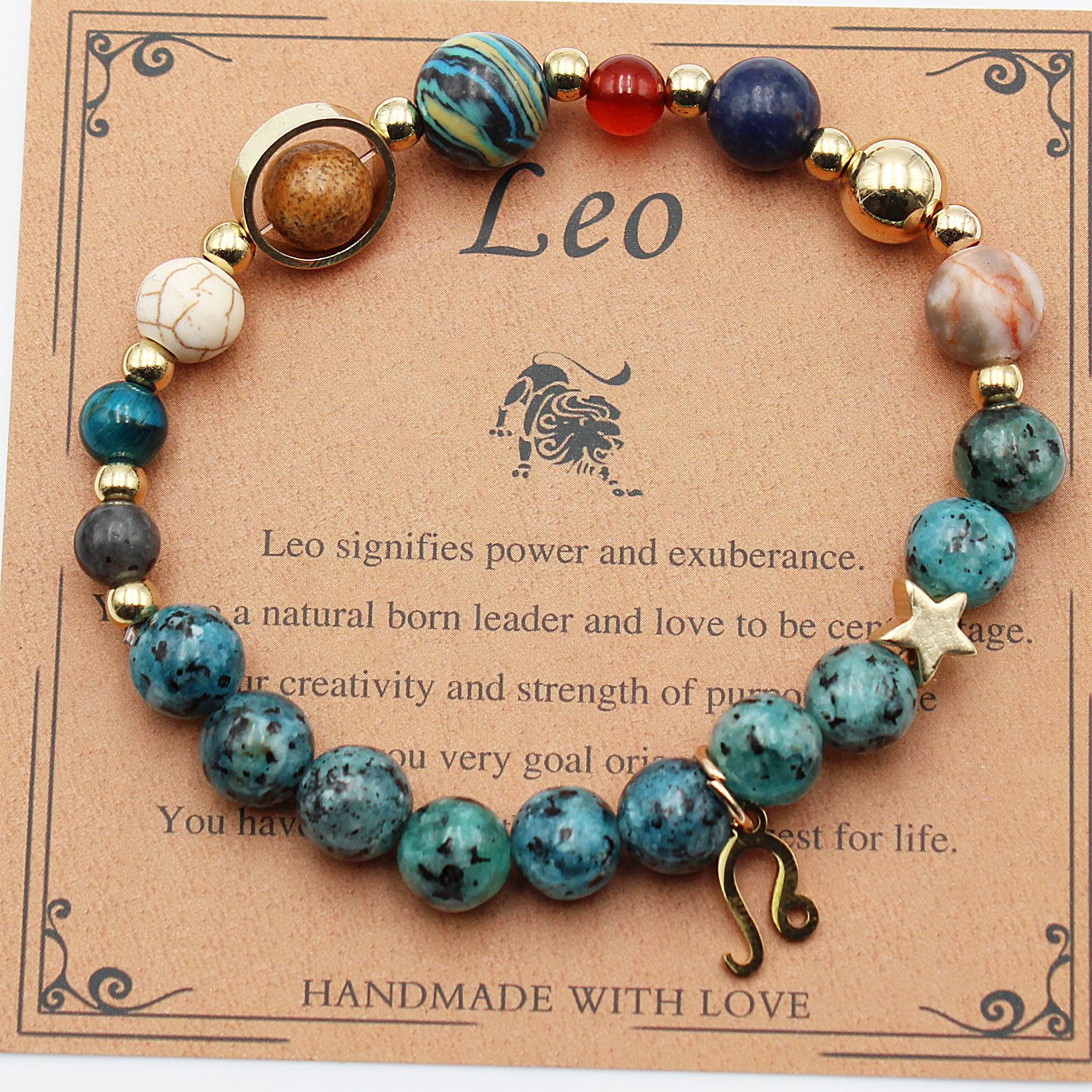 Eight Planets 12 Constellation Bracelet Natural Stone – ShreeBliss