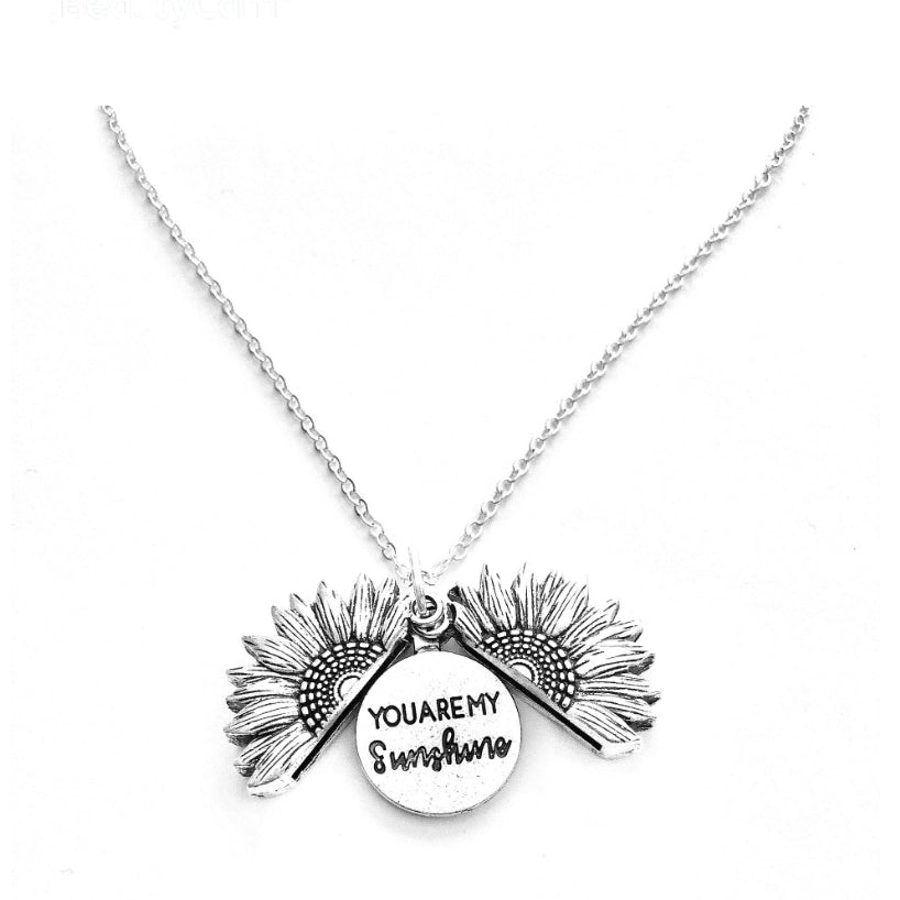 Sunflower Double Lettering Necklace - ShreeBliss