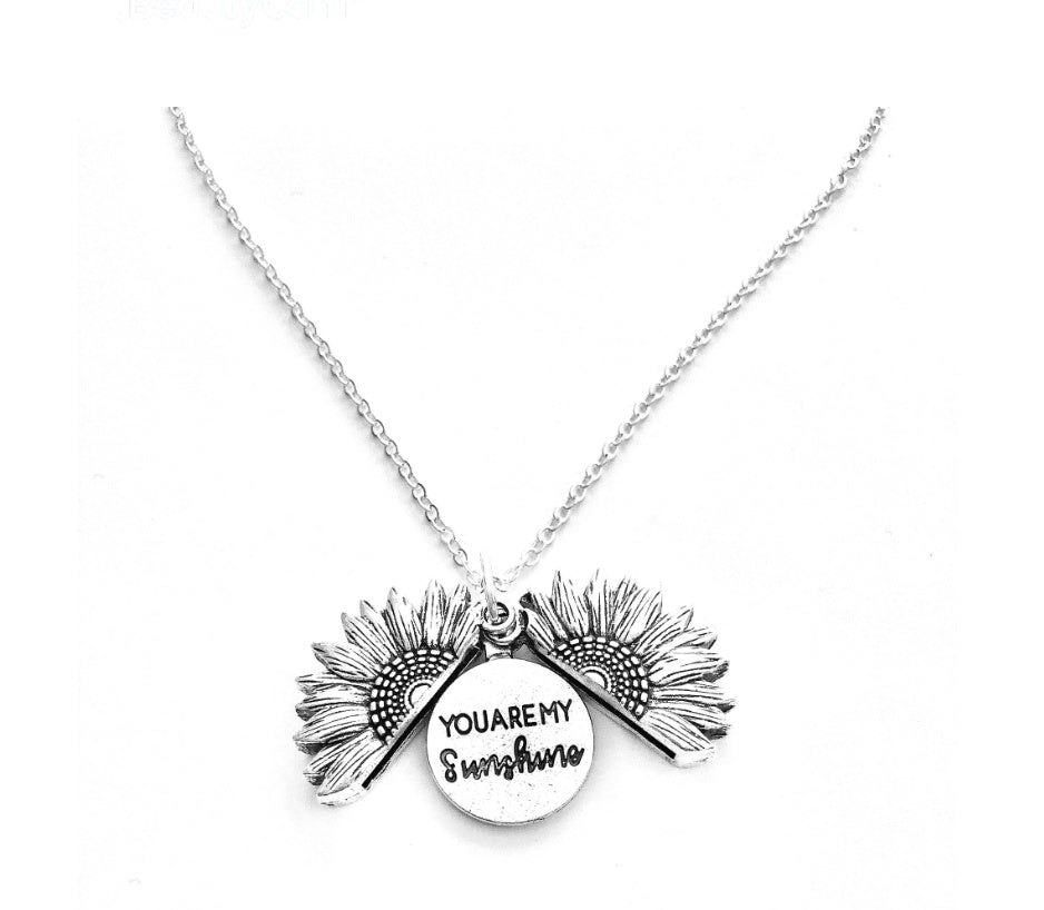 Sunflower Double Lettering Necklace - ShreeBliss