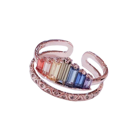 Fashion Rainbow Micro Diamond Ring – ShreeBliss