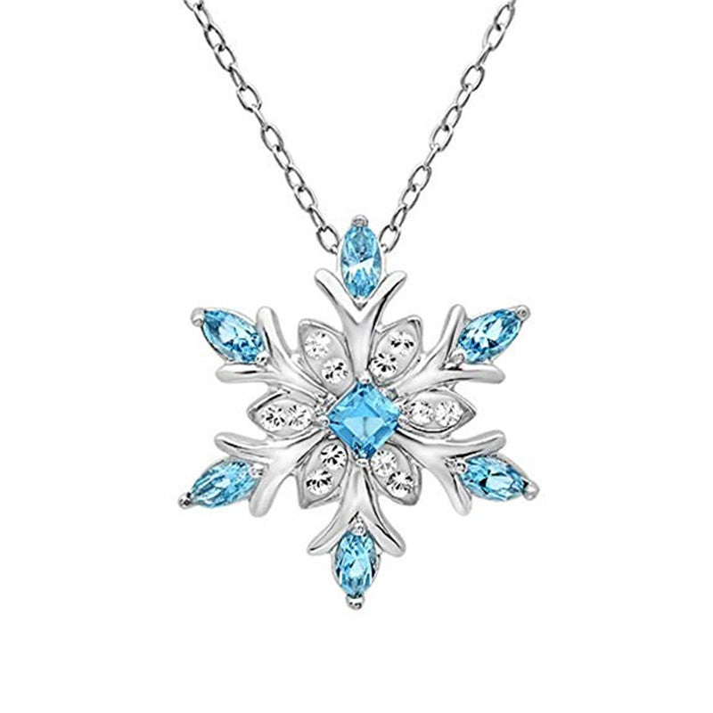 Zircon Christmas Snowflake Necklace – ShreeBliss
