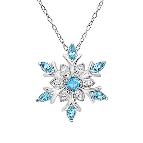 Zircon Christmas Snowflake Necklace – ShreeBliss