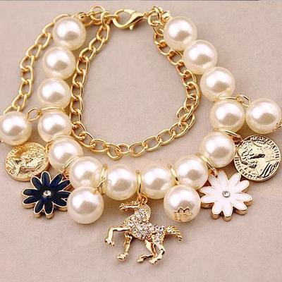 Pearl Flower Bracelet Jewelry - ShreeBliss