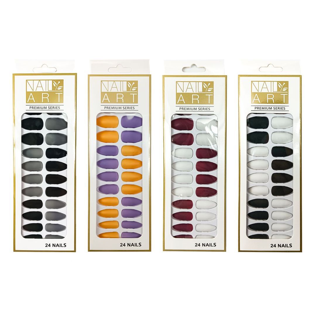 L-3 Matte Nails (24 Pieces) - ShreeBliss