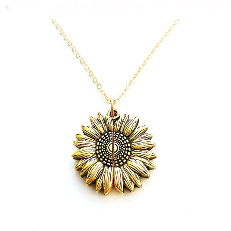 Sunflower Double Lettering Necklace - ShreeBliss