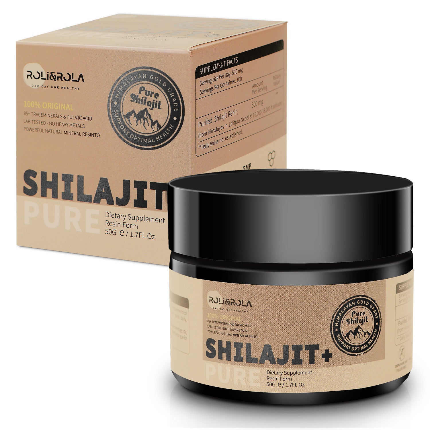 ROLI&ROLA Shilajit Resin 50g - Natural Energy & Vitality Boost - ShreeBliss