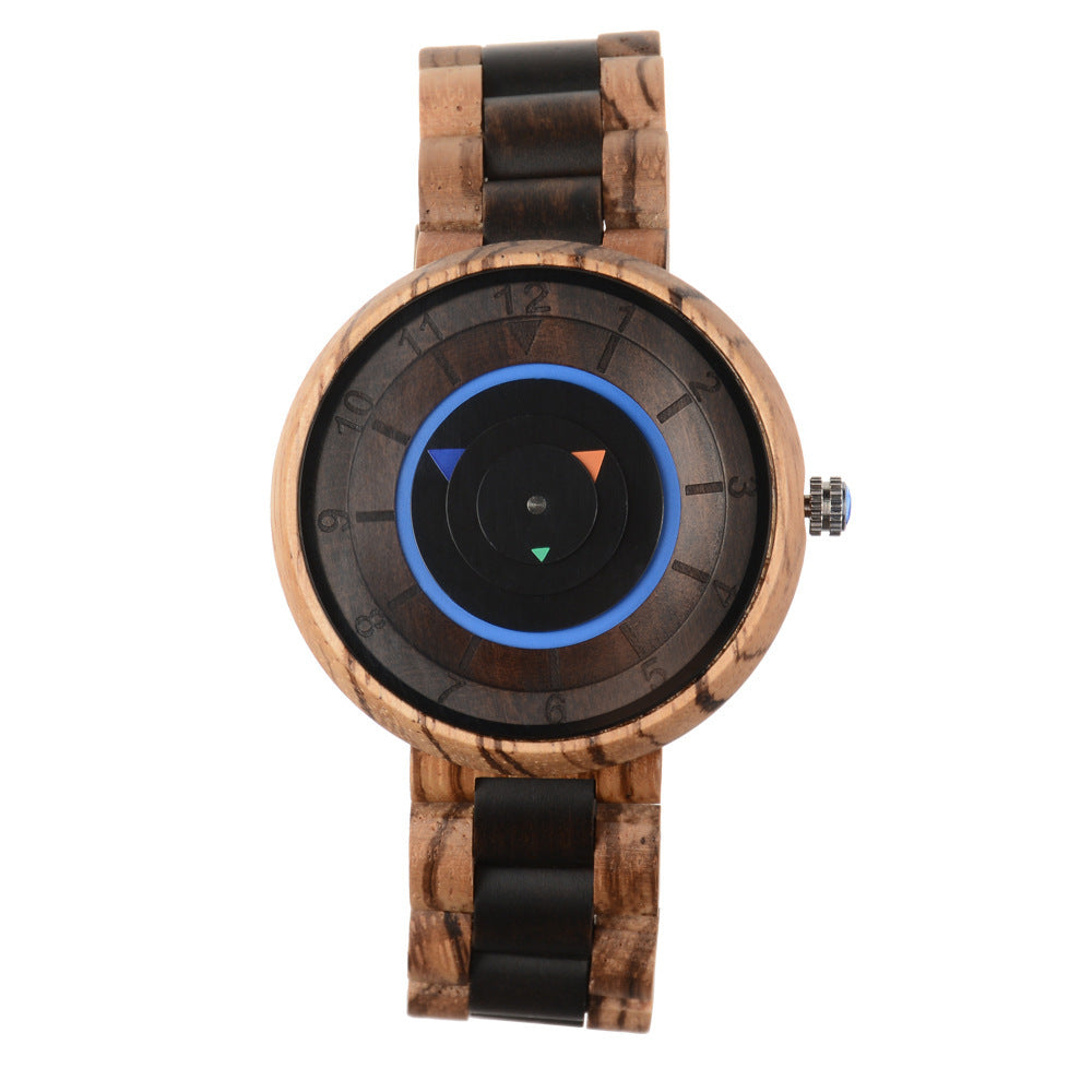 No Pointer Concept Wood Quartz Watch - ShreeBliss