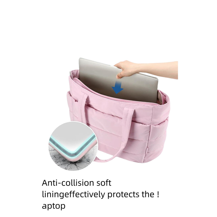 Women’s Cotton Handbag - Large Zipper Travel Essential & Everyday Bag - ShreeBliss