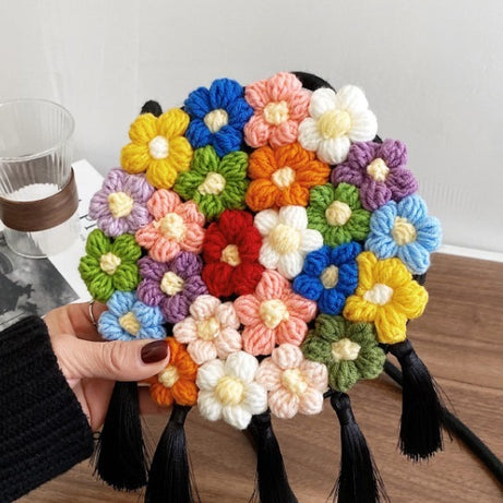 Ethnic Fluffy Floral Round Bag – ShreeBliss