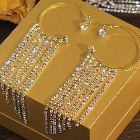 Fashionable And Simple Long Tassel Earrings - ShreeBliss