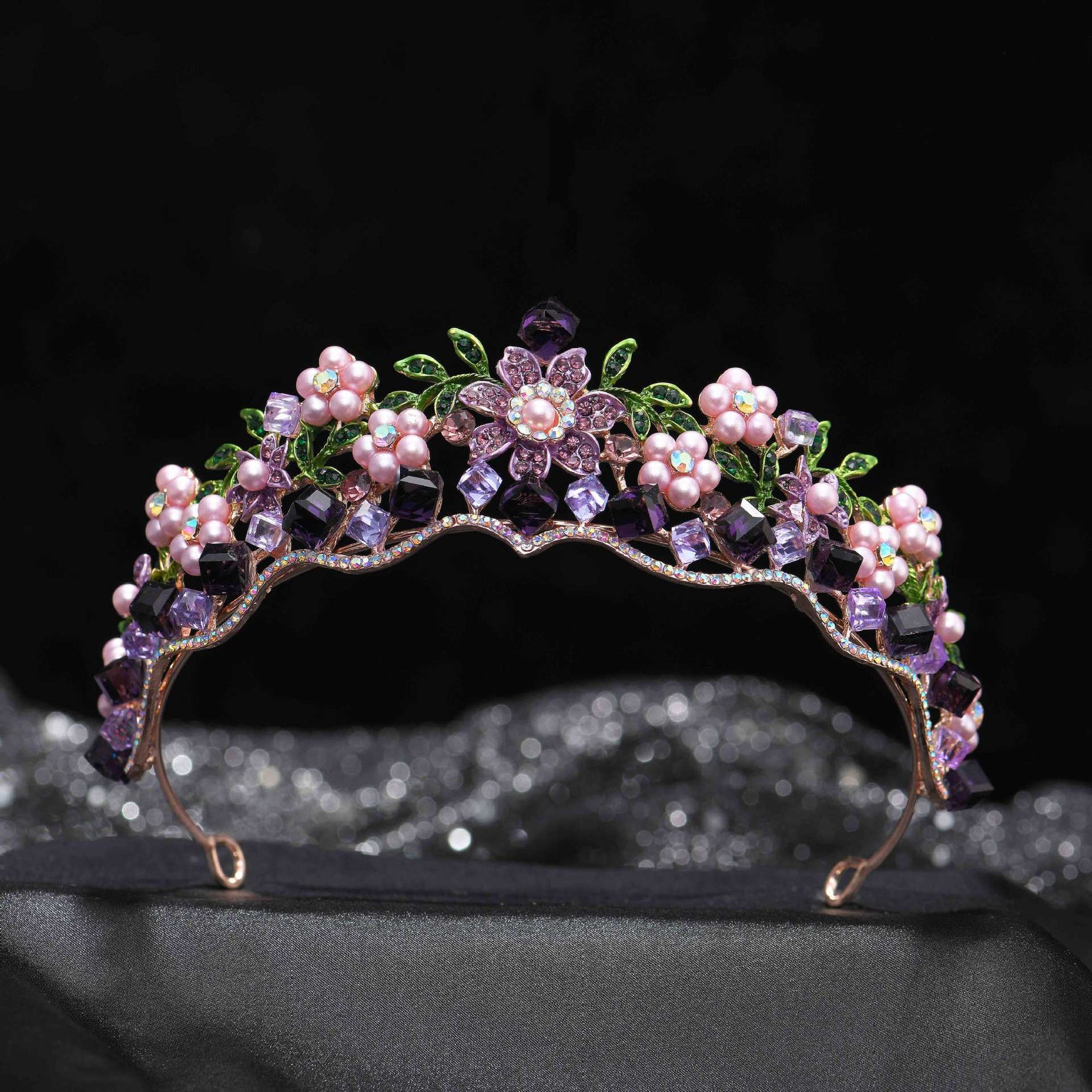 Alloy Crystal Flower Bridal Hairpiece – ShreeBliss
