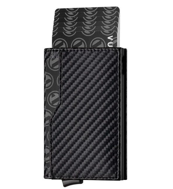 RFID Blocking Leather Credit Card Case with Double ID Window - ShreeBliss