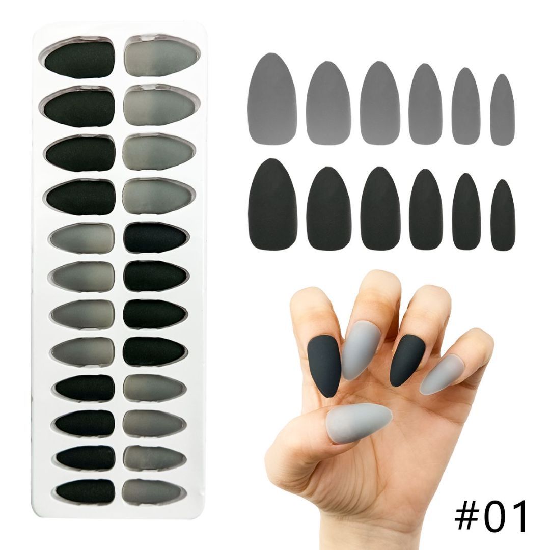 L-3 Matte Nails (24 Pieces) - ShreeBliss