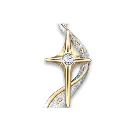 Explosive Footprint Cross Pendant Necklace – ShreeBliss