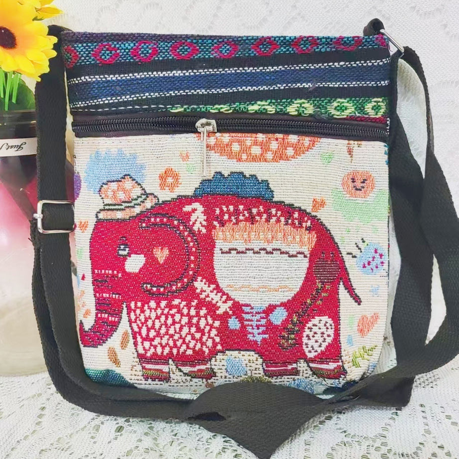 Ethnic Embroidered Elephant Crossbody Bag – ShreeBliss