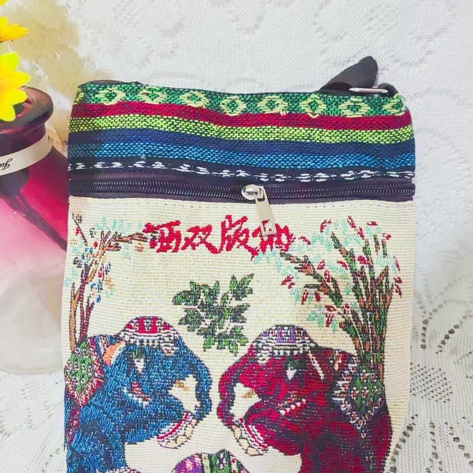 Ethnic Embroidered Elephant Crossbody Bag – ShreeBliss