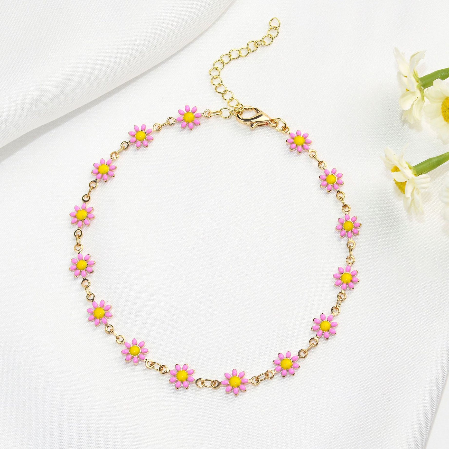 Little Daisy Anklet Simple Elegant Fashion – ShreeBliss