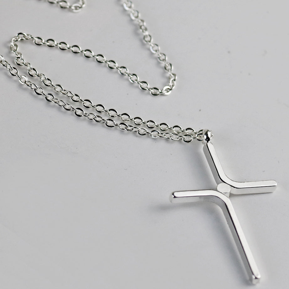 Cross Pendant New Simple Necklace Titanium Steel Plating - ShreeBliss