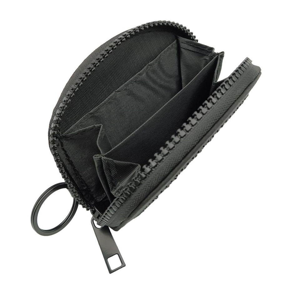 Hot Diamond Pouch Curved Black Wallet - ShreeBliss