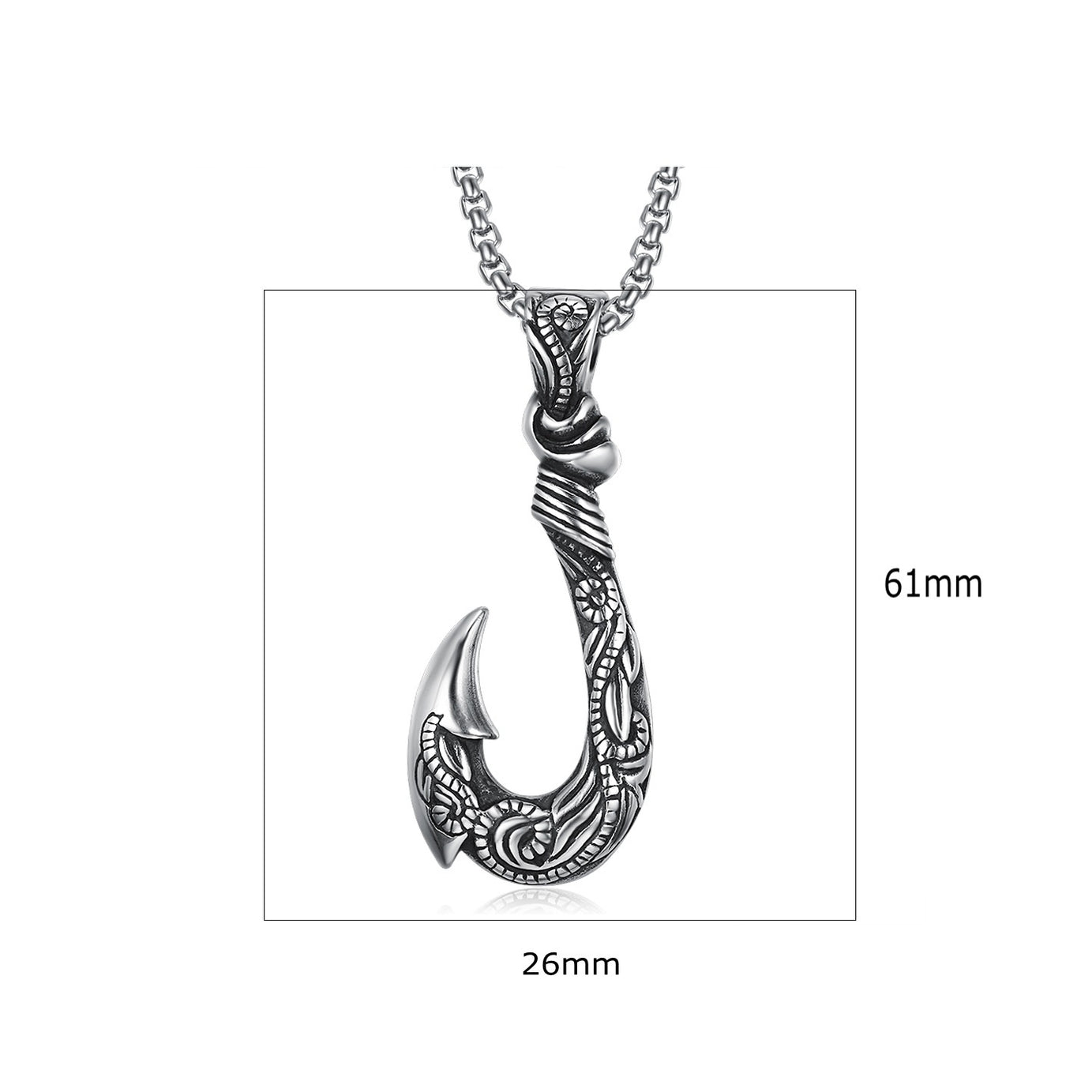 Vintage Ocean Romance Fish Hook Pendant – ShreeBliss