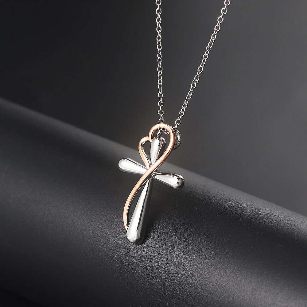 Heart-Shaped Cross Necklace – ShreeBliss