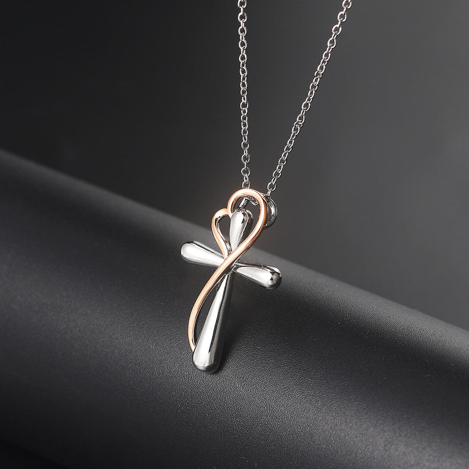 Heart-Shaped Cross Necklace – ShreeBliss