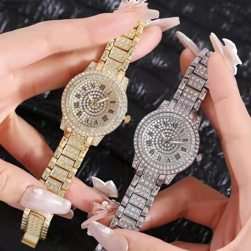 Diamond-Encrusted Casual Women’s Watch - ShreeBliss