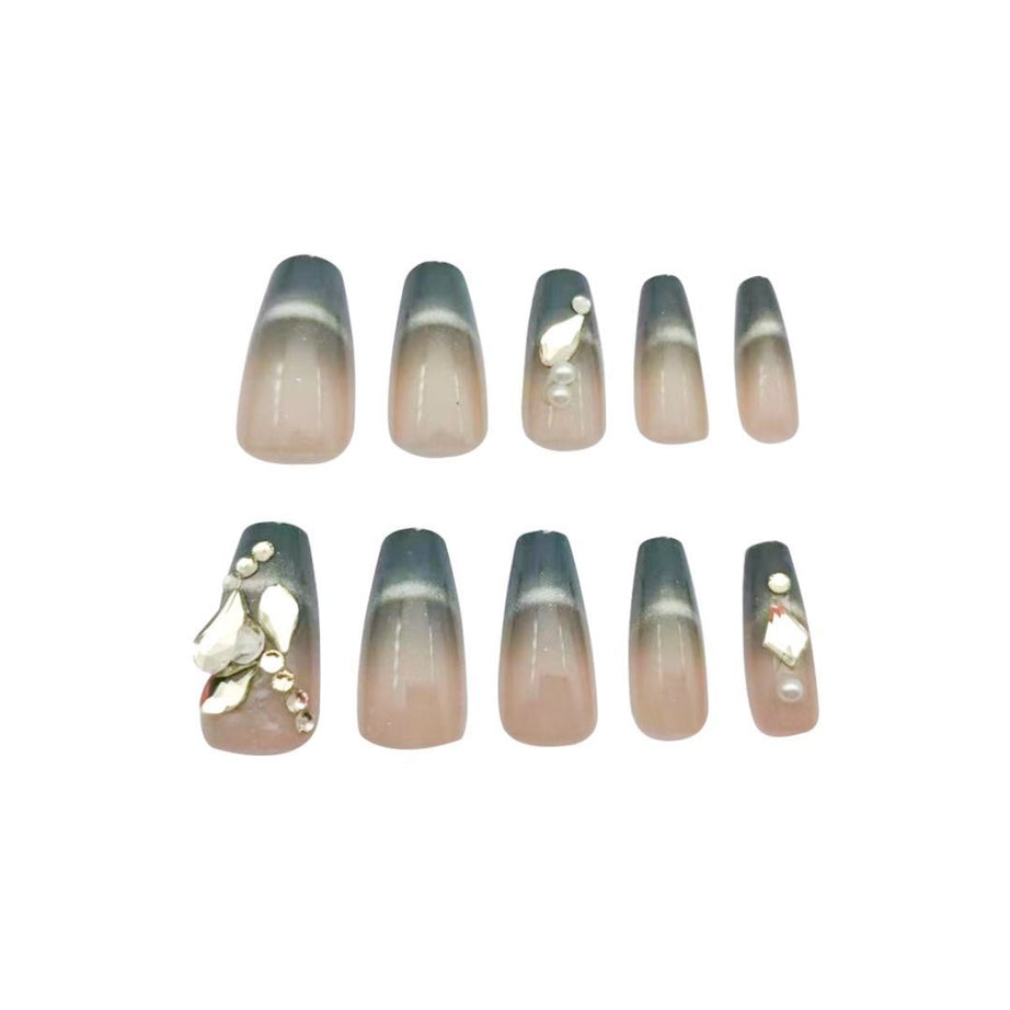 Gray Carapace Set with Heart Diamonds - ShreeBliss