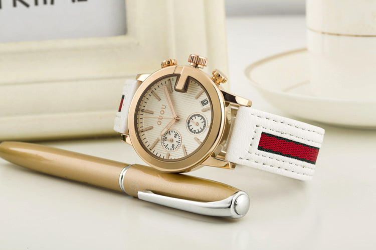 Small Dial Ladies Calendar Belt Watch - ShreeBliss