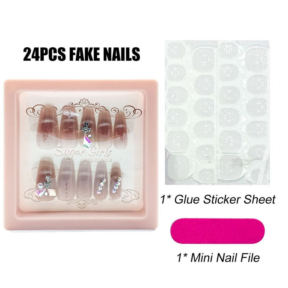 Light Dark Red Cross Armor Nail Art - ShreeBliss