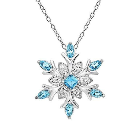 Zircon Christmas Snowflake Necklace – ShreeBliss