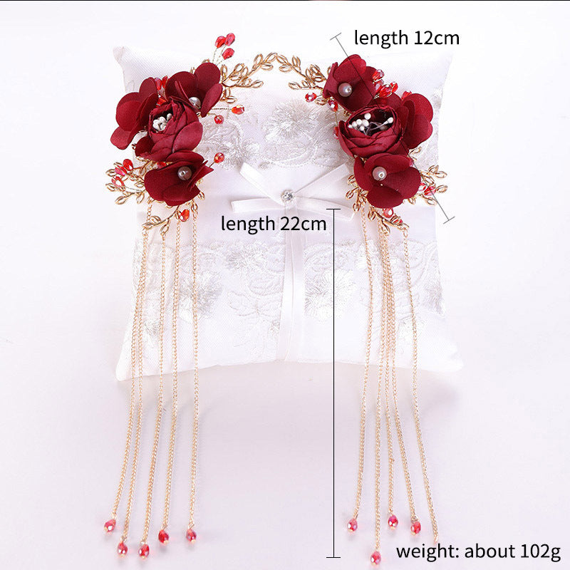 Bridal Red Flower Chinese Hairpin – ShreeBliss
