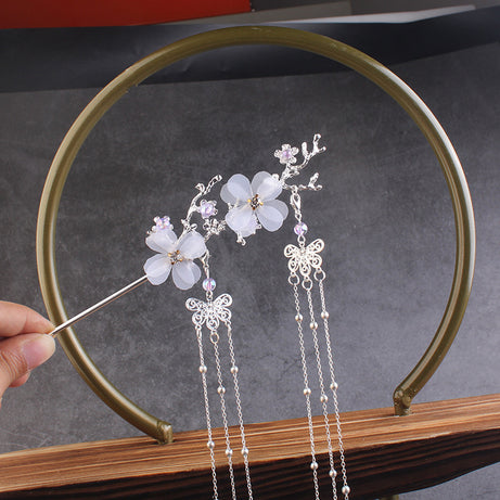 Ancient Style Plum Blossom Tassel Hairpin – ShreeBliss