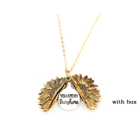 Sunflower Double Lettering Necklace - ShreeBliss